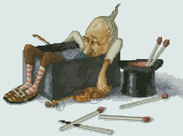 Monge Jean-Baptiste Cross Stitch Chart Matchbox