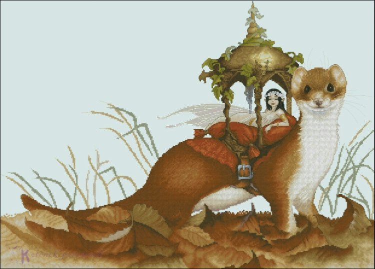 Pascal Moguerou Art Cross Stitch Chart belett palanquin