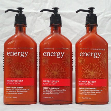 Bath & Body Works Aromatherapy Body Lotion Energy - Orange Ginger 3 bottles SALE!