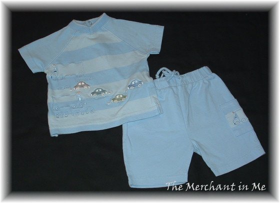 Infant Baby Boy Blue summer Short set minibasix 3 HCTS
