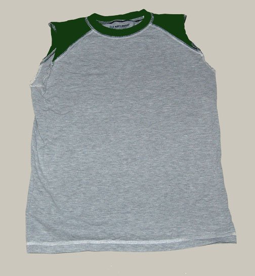 Boys Old Navy green grey tank top L large 10 12 HCTS