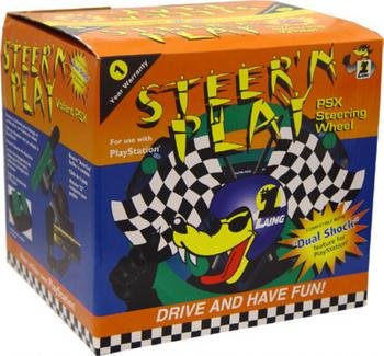 LAING Playstation One Steer N'PLay Racing Wheel W/Pedals