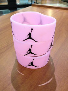 JORDAN Sport Silicone Wristband Bracelet Pink-Black