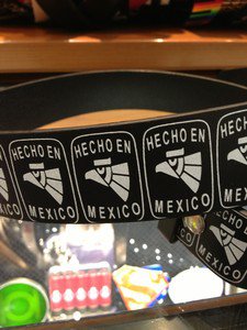 Hecho En México Black Leather Belt Mens/Womens Roller Buckle Sz Large 38"-40"