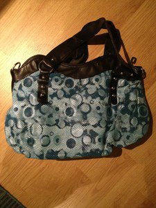 B & G Fashion Designer Handbag Light Blue