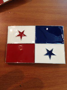 Pewter Belt Buckle National Flag of Panama NEW