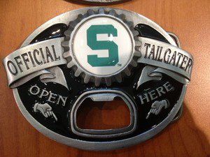 MICHIGAN STATE SPARTANS TAILGATER BOTTLE OPENER BUCKLE