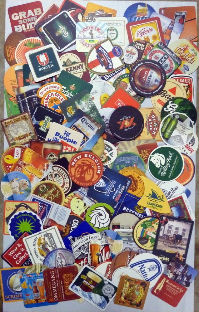 Set Lot of 10 New Random Worldwide beer coasters Party Pack