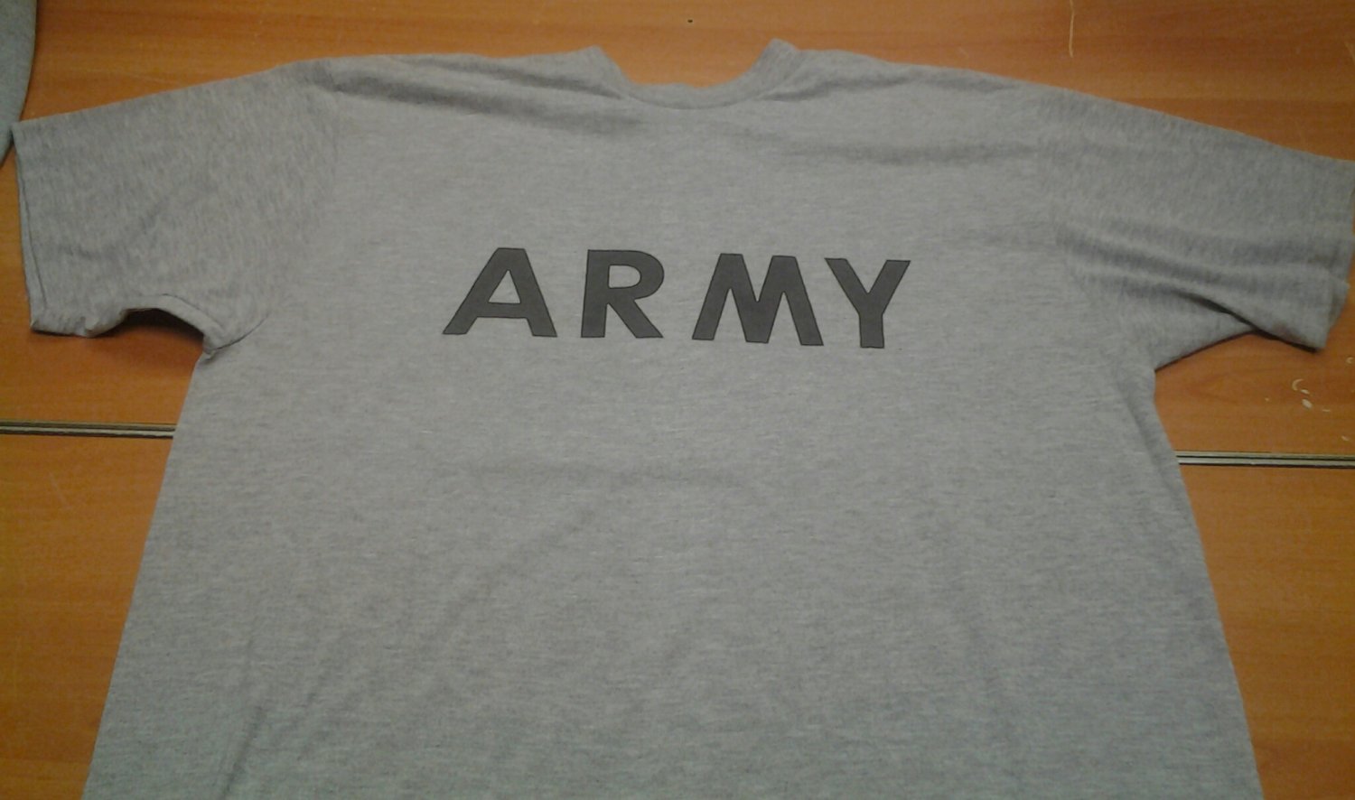 Authentic ARMY gray grey PT uniform tee shirt mens XL