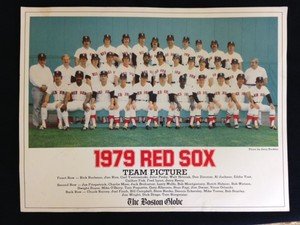Original Boston Globe 1979 Red Sox team picture photo Rice Yaz Fisk Lynn Remy