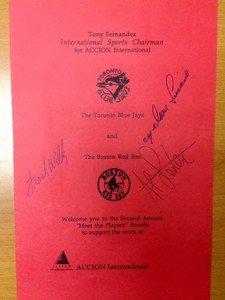 1990 Toronto Blue Jays Event Program autographed signed AL LEITER Yankees Mets