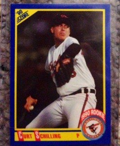 CURT SCHILLING Orioles Red Sox 1990 Score rookie card