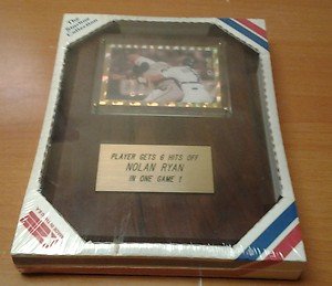 NOLAN RYAN whoops ROBIN VENTURA 1993 baseball souvenir plaque MIP Texas Rangers