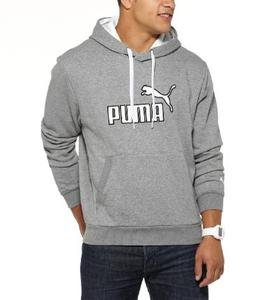 NWT PUMA gray grey hooded fleece hoodie mens XL Reg $50