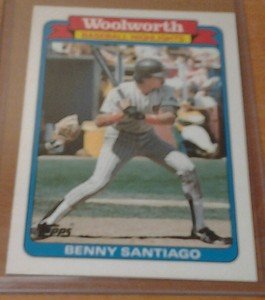 BENITO BENNY SANTIAGO Padres 1988 Topps Woolworth card