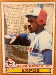 ANDRE DAWSON Montreal Expos 1979 Topps card Cubs Hawk