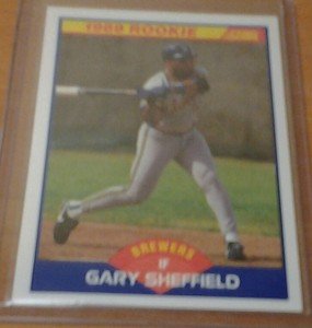 GARY SHEFFIELD Brewers Yankees 1989 Score rookie card