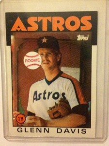 GLENN DAVIS Houston Astros 1986 Topps rookie card