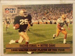 Raghib Rocket Ismail Notre Dame 1991 Pro Set rookie card