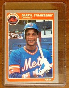DARRYL STRAWBERRY New York Mets 1985 Fleer card
