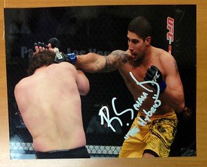 UFC MMA BRENDAN SCHAUB "The Hybrid" autographed signed 8x10 photo