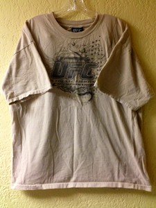 UFC MMA beige tee shirt mens XL