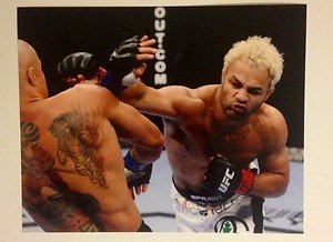UFC MMA JOSH KOSCHECK right hand 8x10 photo