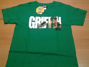 NWT UFC FORREST GRIFFIN green tee shirt mens Small MMA