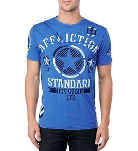 NWT AFFLICTION Fox Trot tee shirt blue mens XL