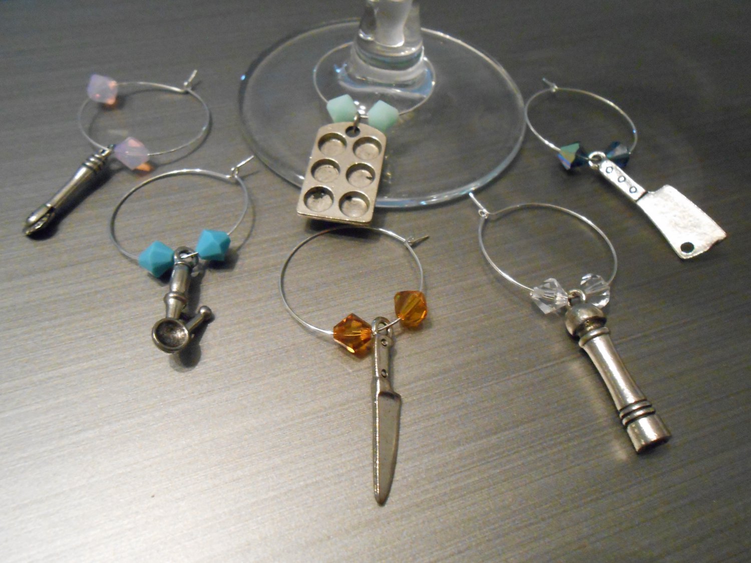 Kitchen Wine Glass Charms
