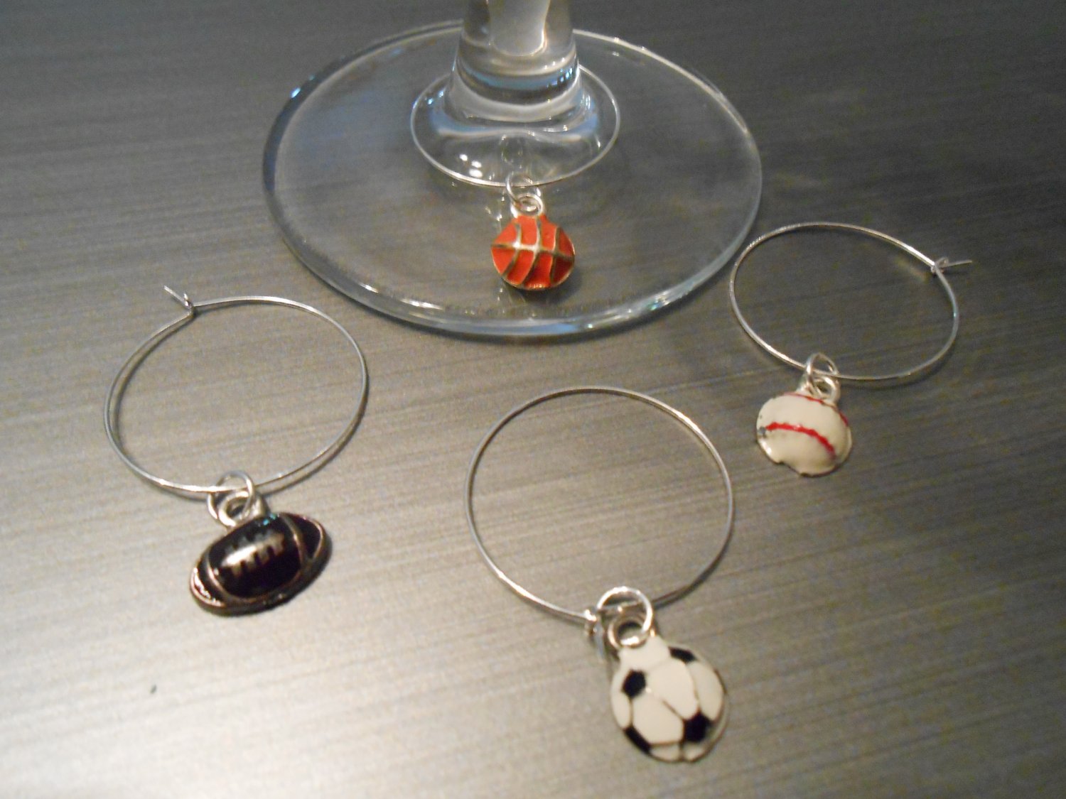Sports Wine Glass Charms