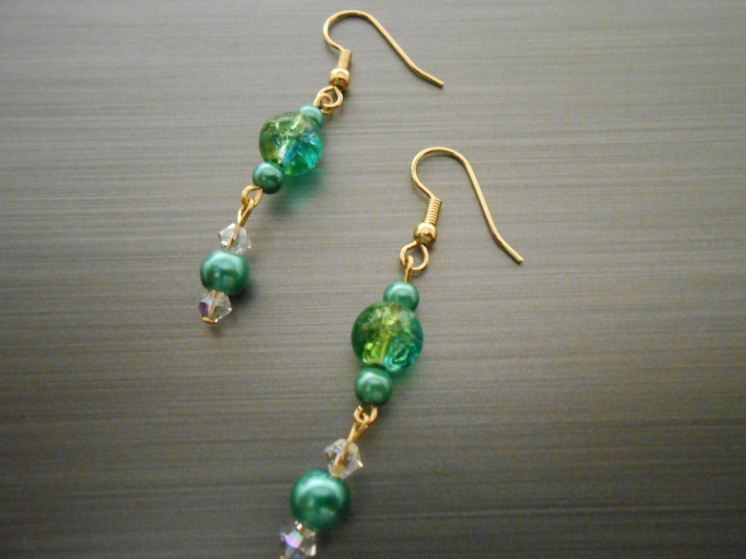 Green Drop Earrings