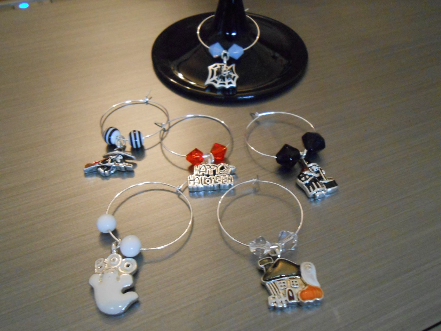 Halloween Wine Glass Charm Set