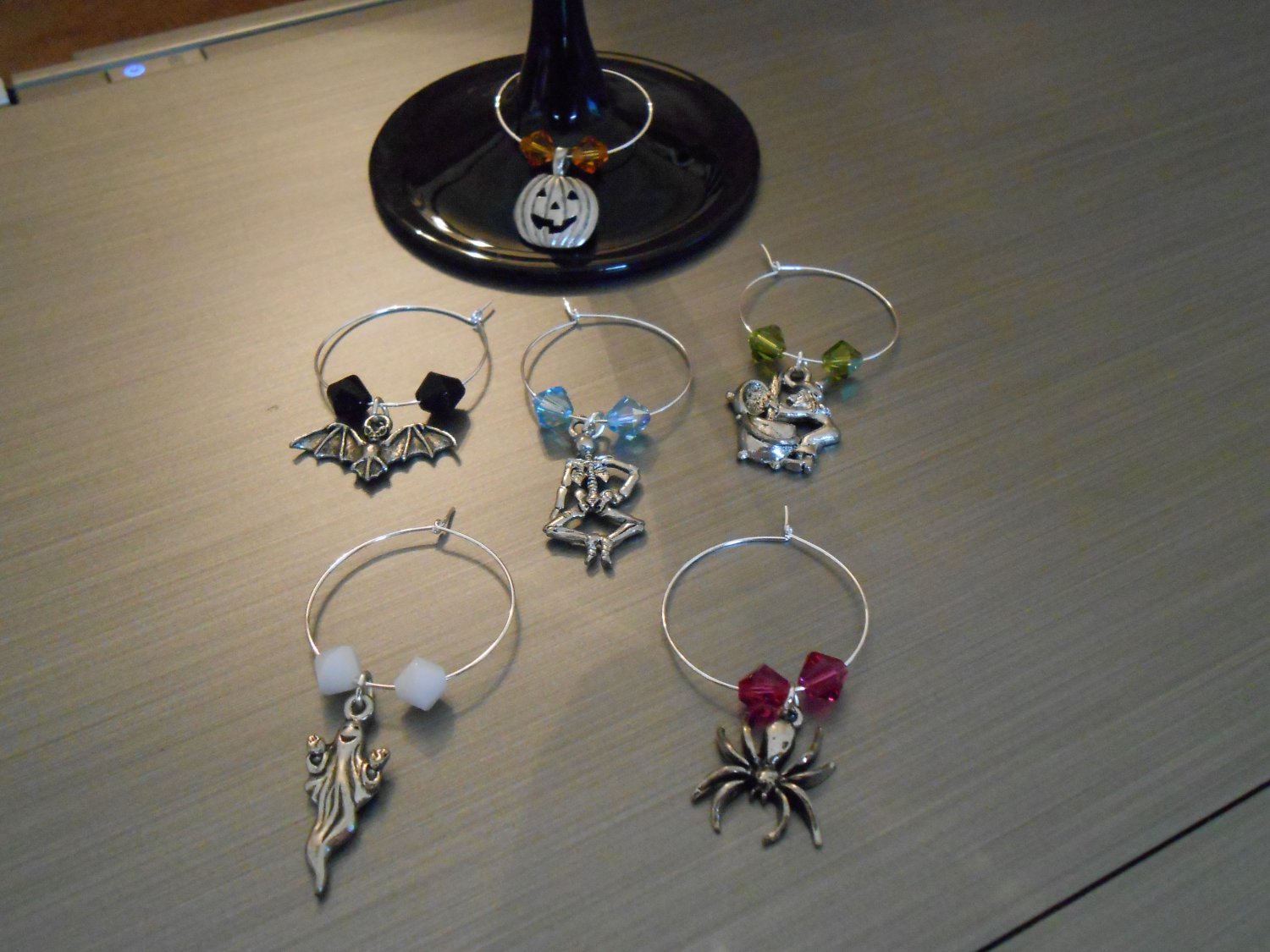 Halloween Wine Glass Charm Set