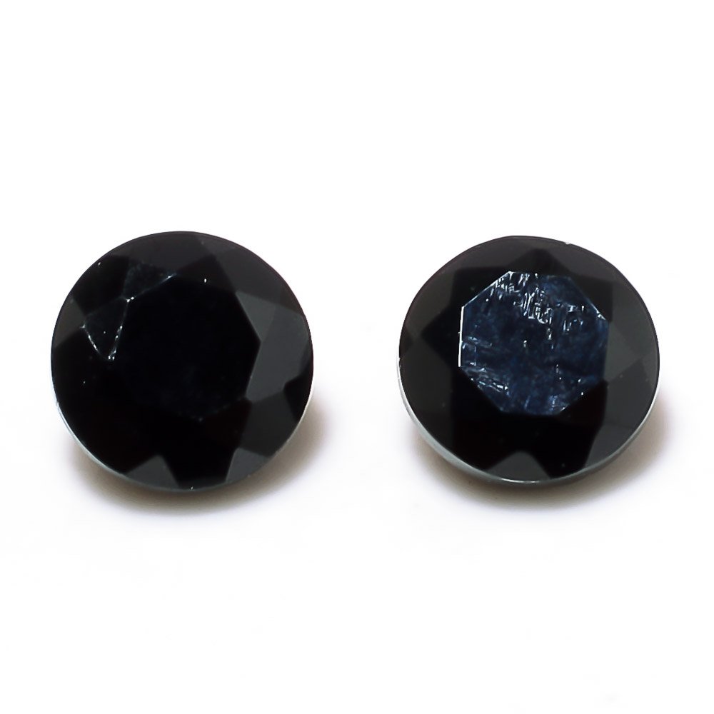 Certified Natural Black Spinel AAA Quality 4 mm Faceted Round 5 pcs lot