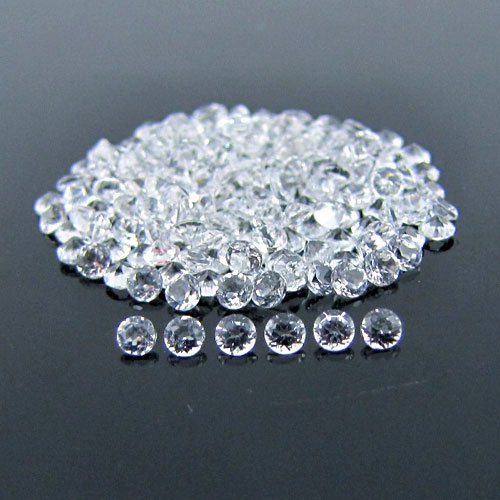 Certified Natural White topaz AAA Quality 4 mm Faceted Round 50 pcs Lot