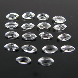 Certified Natural White topaz AAA Quality 5x2.5 mm Faceted Marquise 10 pcs Lot