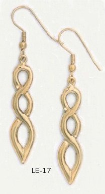 Infinity Earrings Gold Or Rhodium Layered LE-17