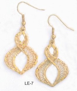 Stunning Filigree Earrings Gold Or Rhodium Layered LE-7