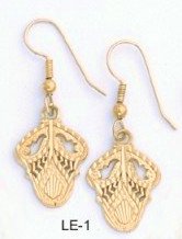Filigree Acorn Earrings Gold Layered LE-1