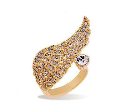 Retro Fashion Rhinestone Wing Ring