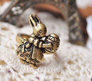 Vintage Easter Rabbit Ring