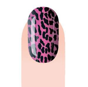 Pink Leopard Pattern Nail Stickers