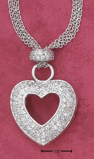 CZ HEART PENDENT AND CHAIN