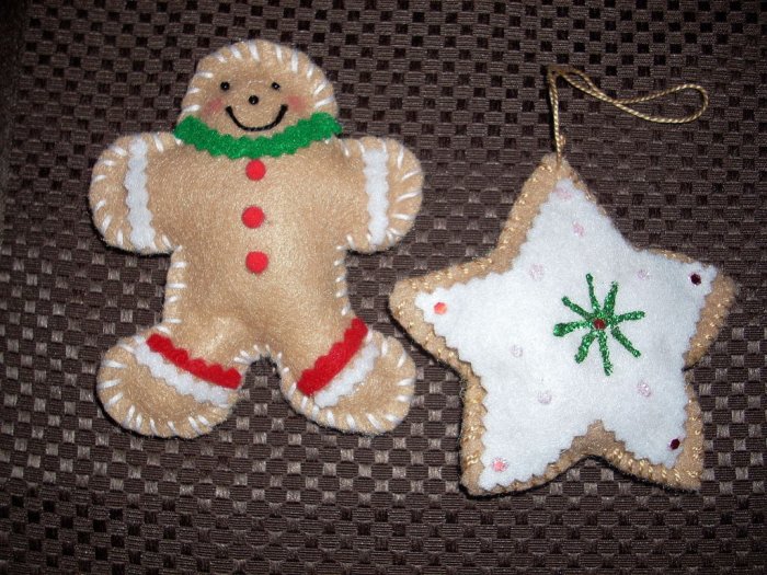Scented Gingerbread man and star cookie Ornament Set