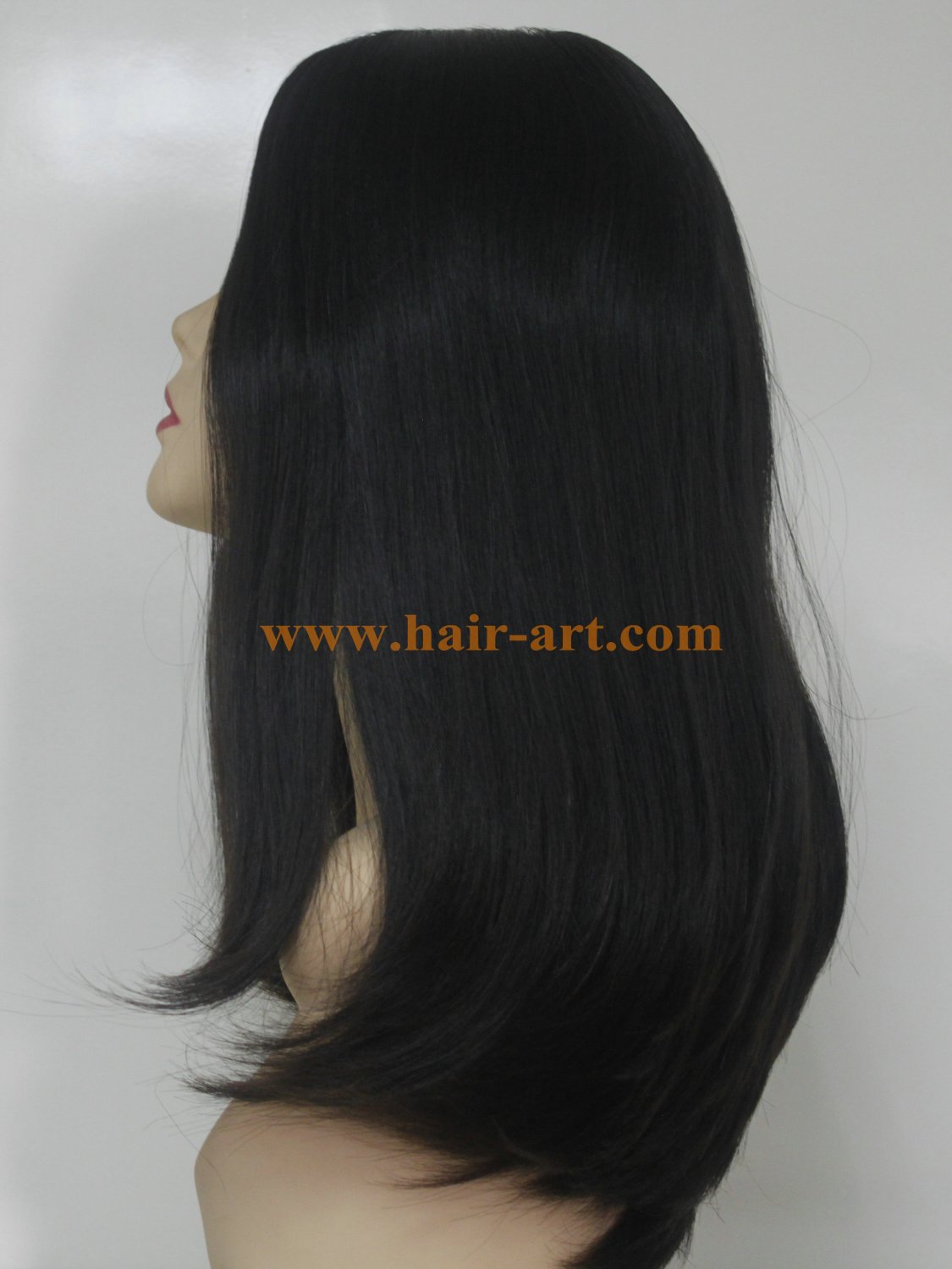 #1B-20"-Mongolian hair stock jewish wig (Sheitel Kosher wigs)