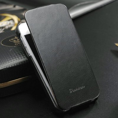 Luxury Retro PU Leather iPhone 5 case cover (BLACK)