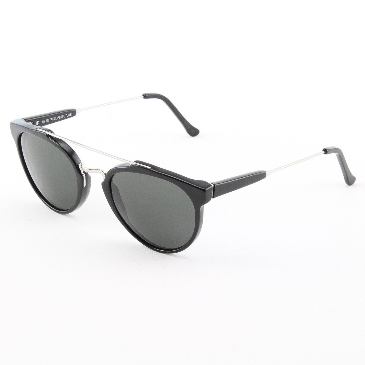 Super Giaguaro 468/3A Sunglasses by RETROSUPERFUTURE Color Black with Black Zeiss Lenses