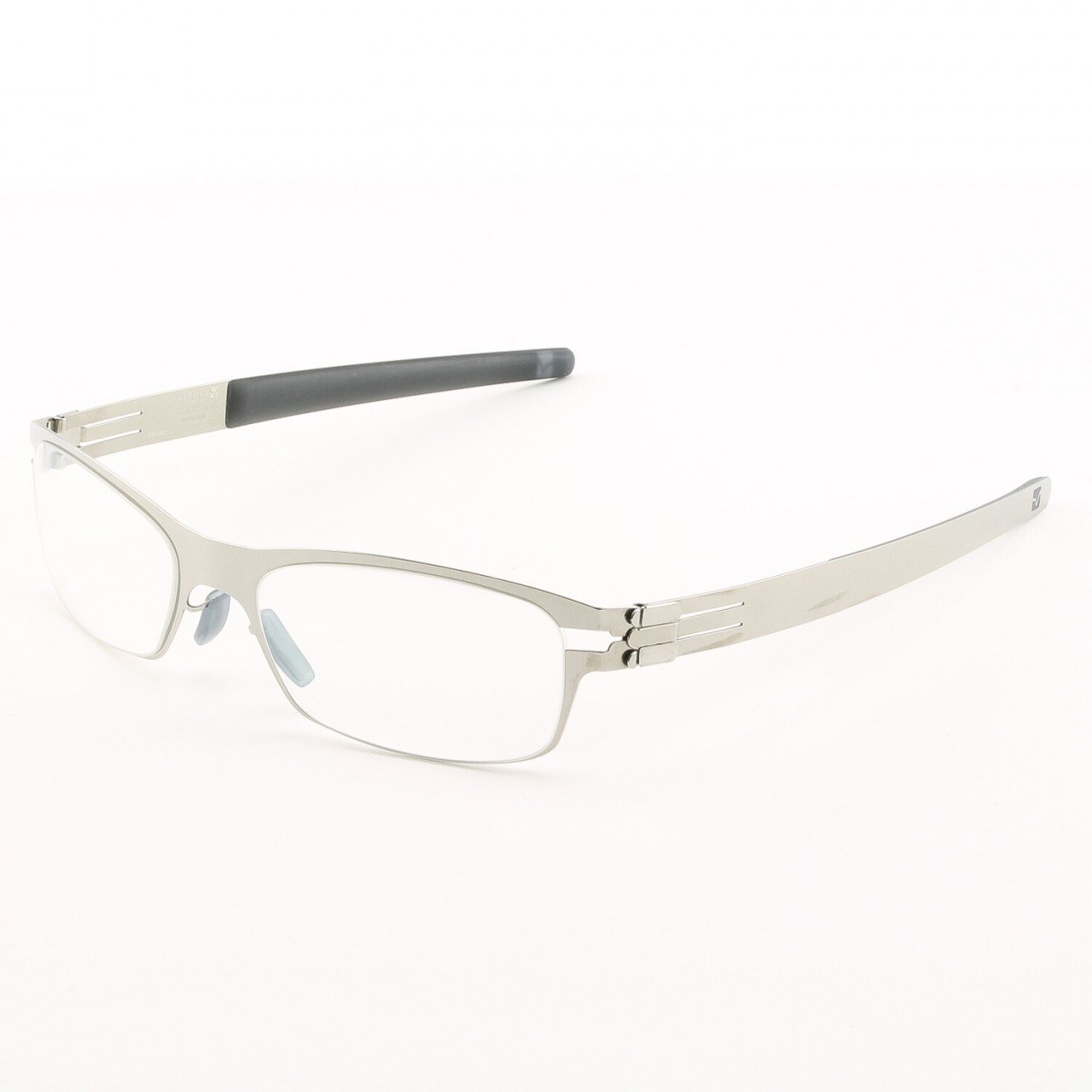ic! Berlin Tennooji Eyeglasses Col. Chrome with Clear Lenses