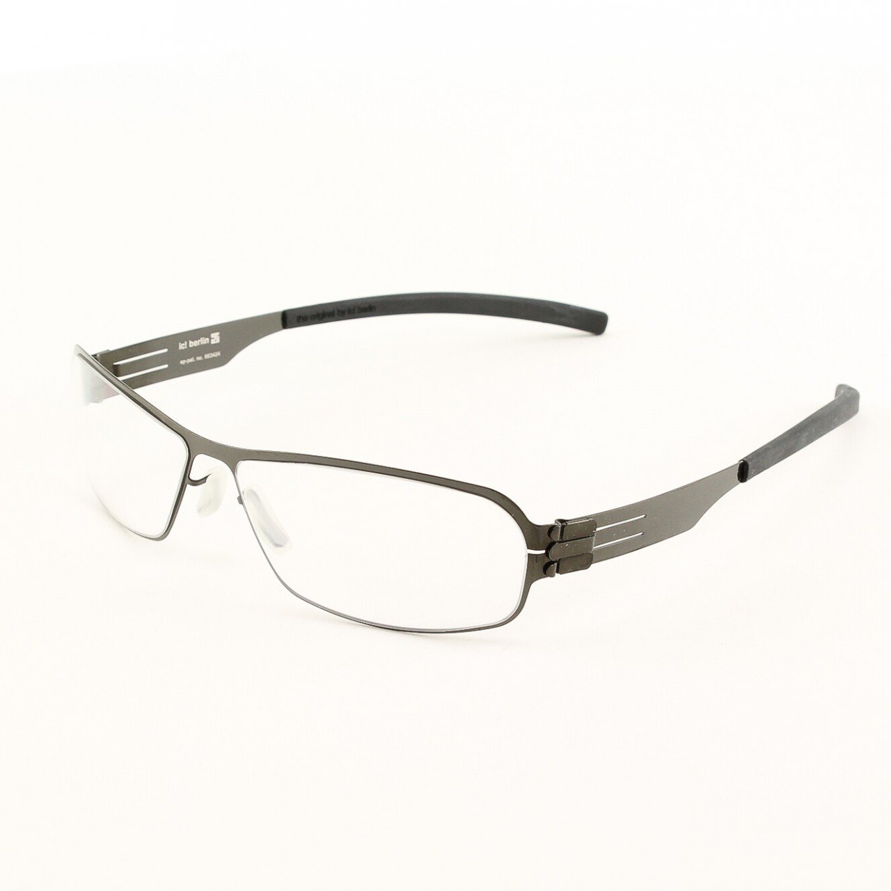 ic! Berlin Ye G. Eyeglasses Col. Gun Metal with Clear Lenses